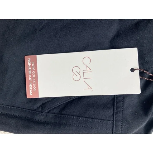 CALIA Women's Black High Rise‎ Swim Shorts 25 Inseam Bodyfree Bodybreeze - Picture 6 of 9